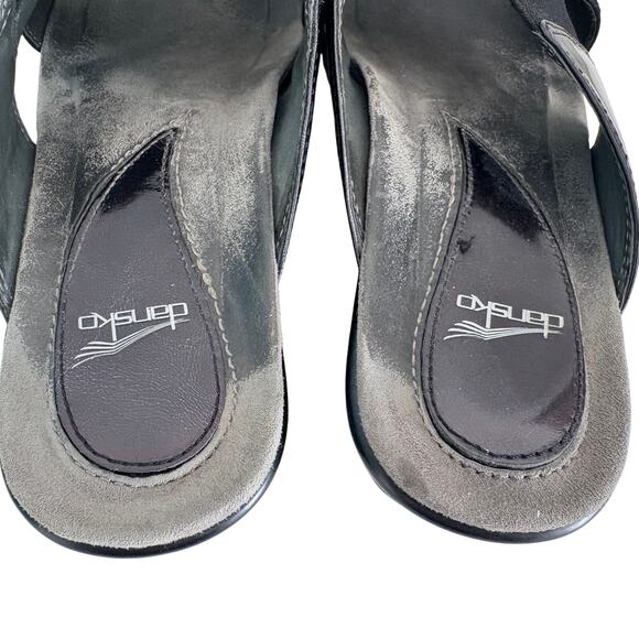 DANSKO Ava Platform Wedge Sandals Slip On Cross Strap 39/9 - Picture 6 of 7